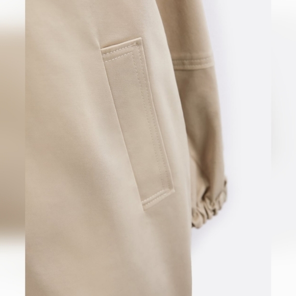 Zara hooded * oversized long camel trench jacket NWT - Picture 12 of 12
